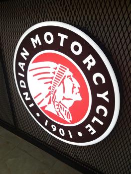 Indian Motorcycle Logo Led Leuchtschild Wandleuchte! (rund)